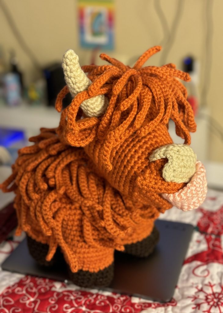 A Highland cow I crocheted